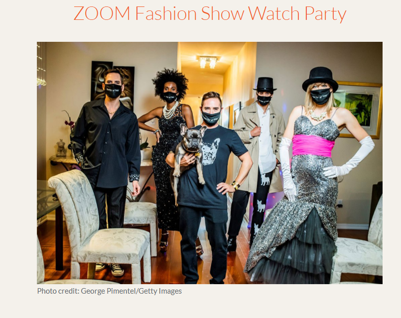 Join us for Michael Kuluva’s ZOOM Fashion Show and Watch Party on September 16, 2020 at 7:30 PM ET
