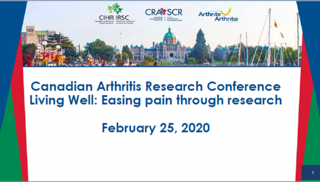 CAPA Presents at the 2020 Canadian Arthritis Research Conference